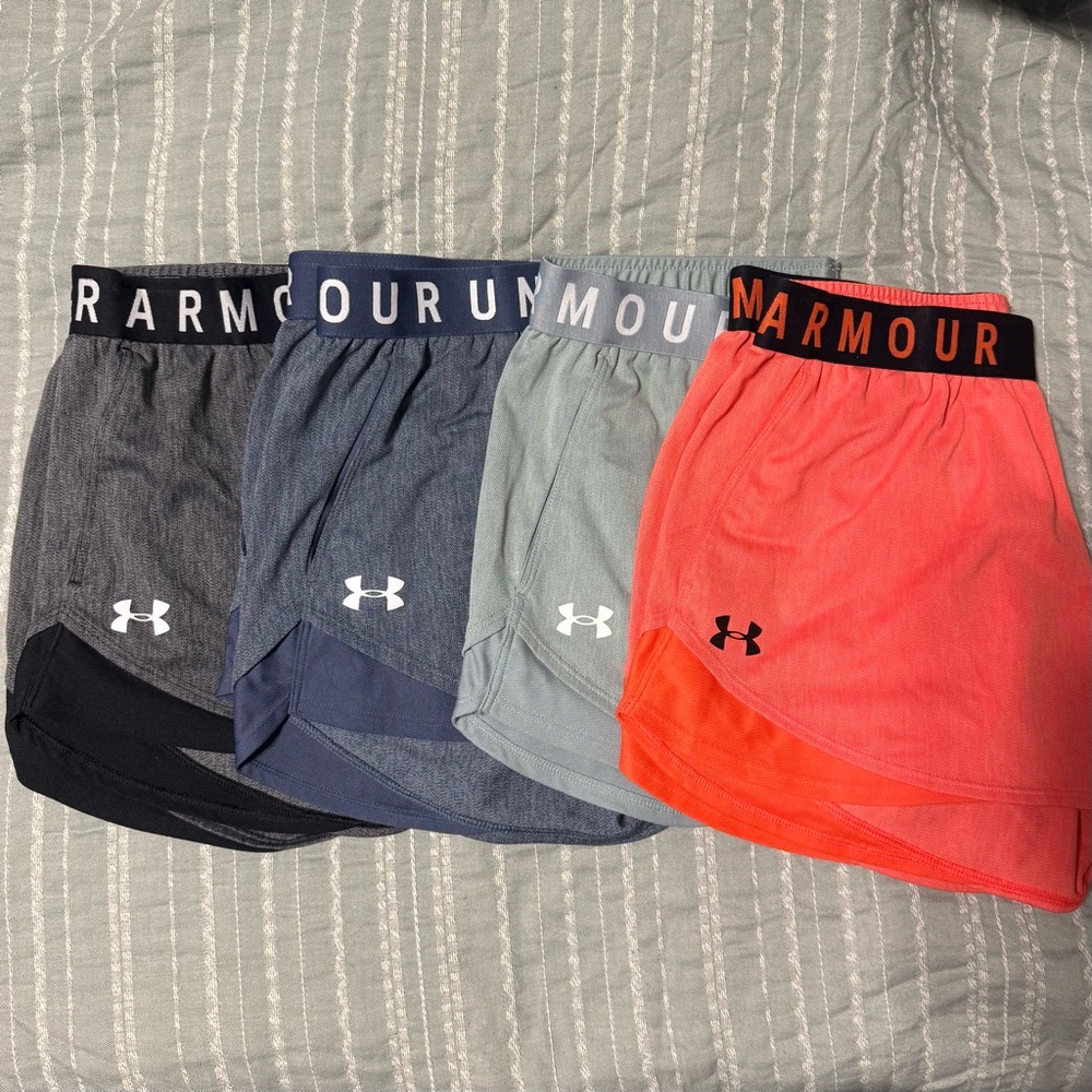 Under Armour Women's Athletic Shorts - Black, Navy, Teal, Coral